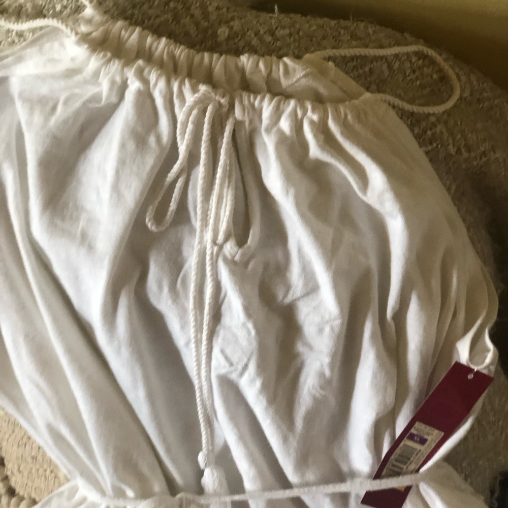 White sundress with tie waist